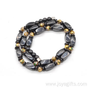 2016 Trendy Product Hematite Twist Beads Magnetic Clasp Necklace